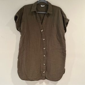 Noisy May oversized linen shirt dress